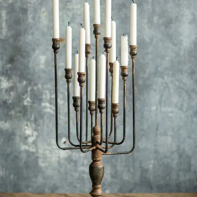 12-Candle Iron Candelabra - Mindful Living Home