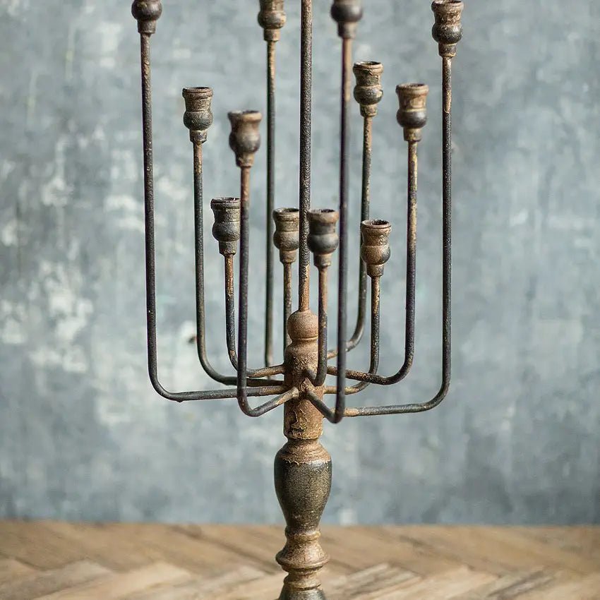 12-Candle Iron Candelabra - Mindful Living Home