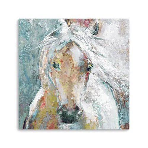 20" Whimsical Horse Canvas Wall Art - Mindful Living Home
