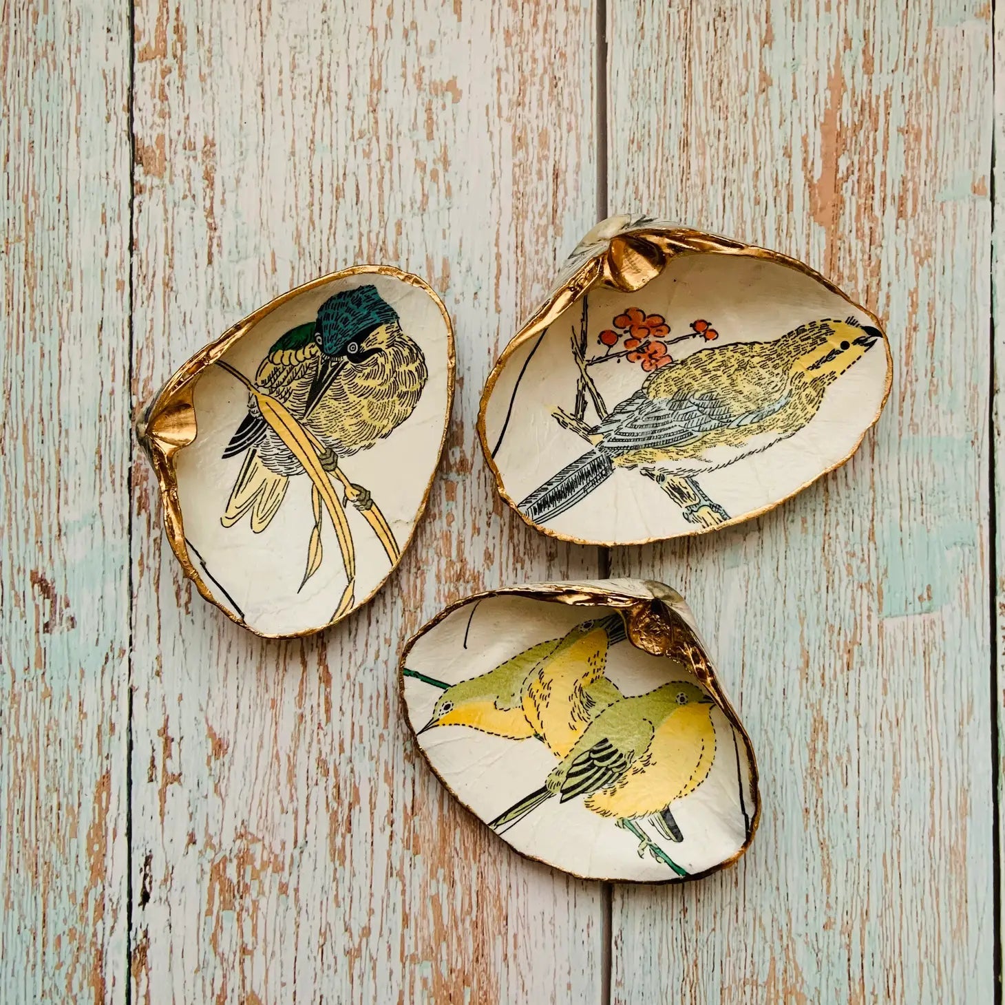 "Birds of A Feather" Oysters Set Of 3 - Mindful Living Home