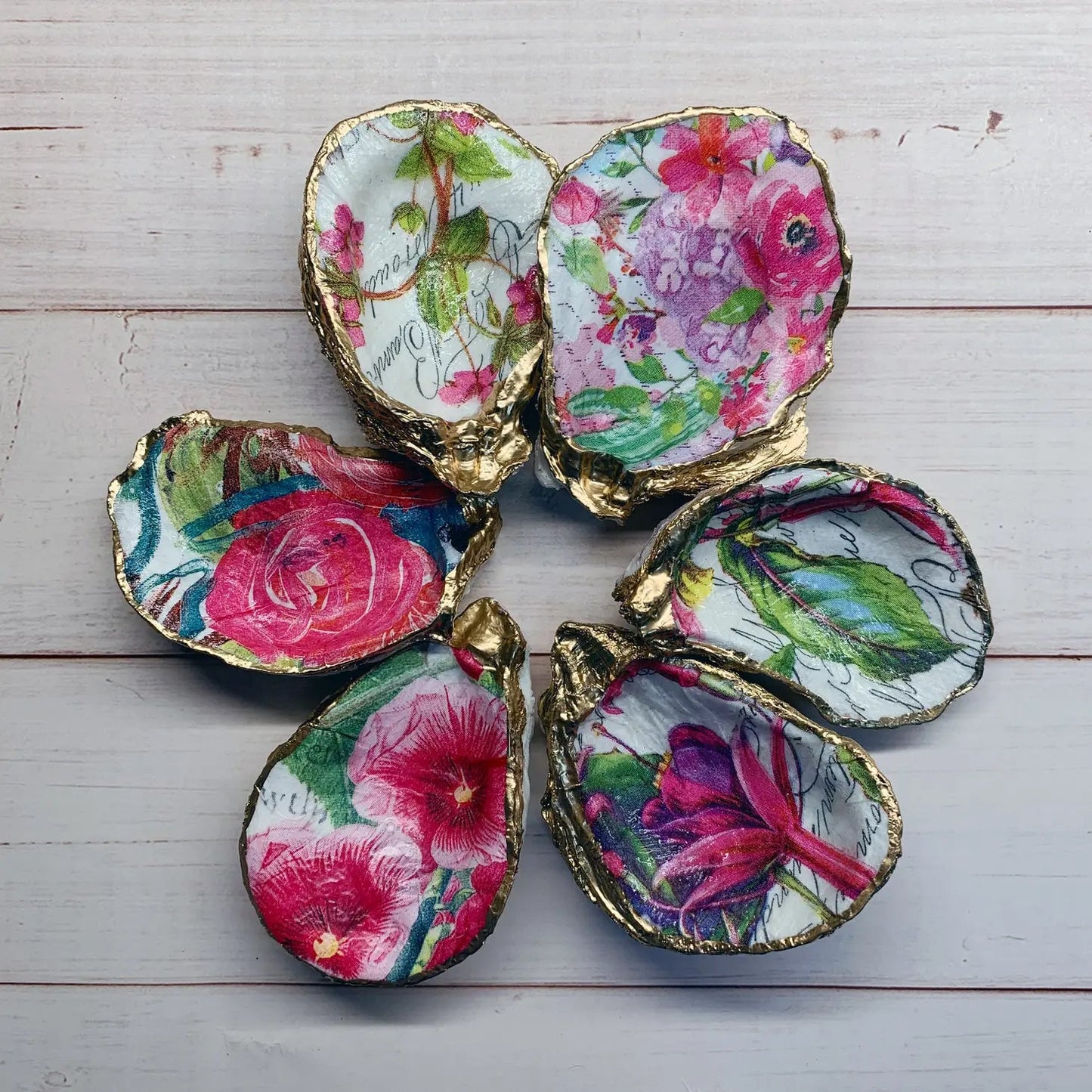 “Bouquet of Flowers" Oysters Set Of 6 - Mindful Living Home