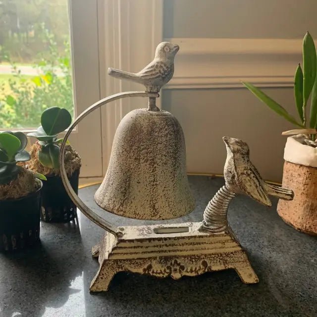 Cast Iron Bird Bell - Mindful Living Home