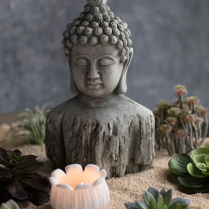 Cement Buddha Torso - Mindful Living Home