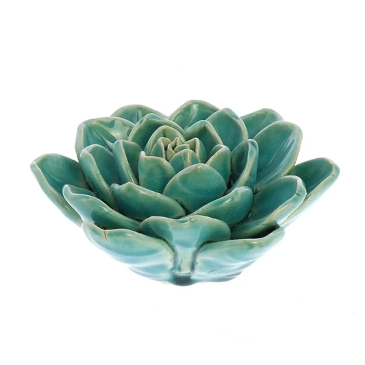 Ceramic Succulent - Teal Green - Mindful Living Home