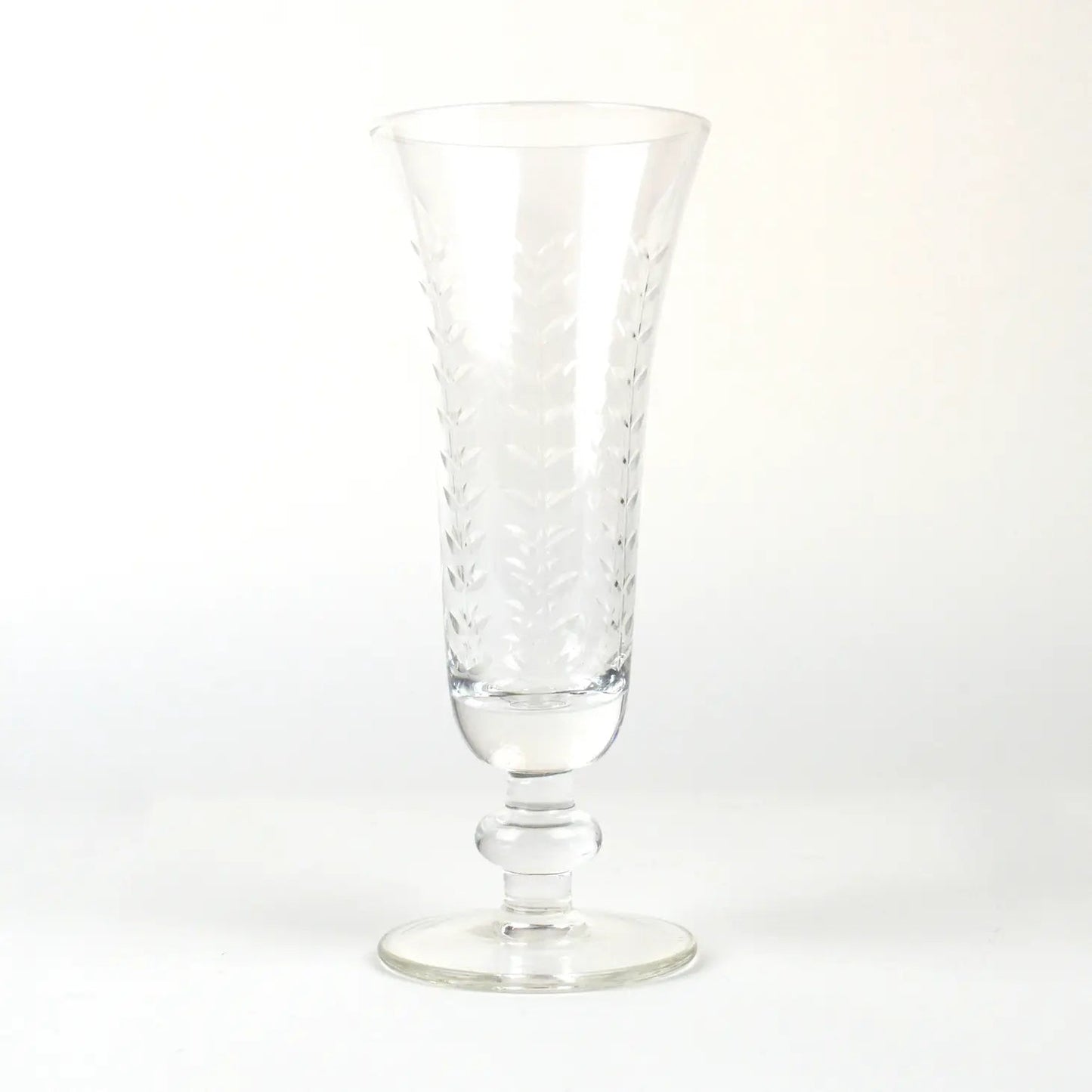Clear Etched Champagne Glass - Mindful Living Home