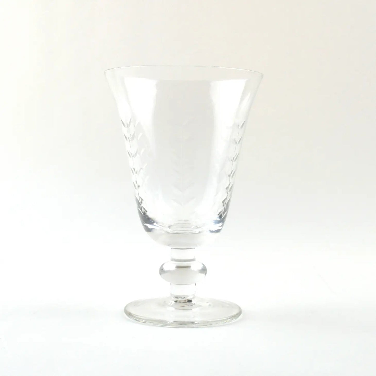 Clear Etched Wine Glass - Mindful Living Home