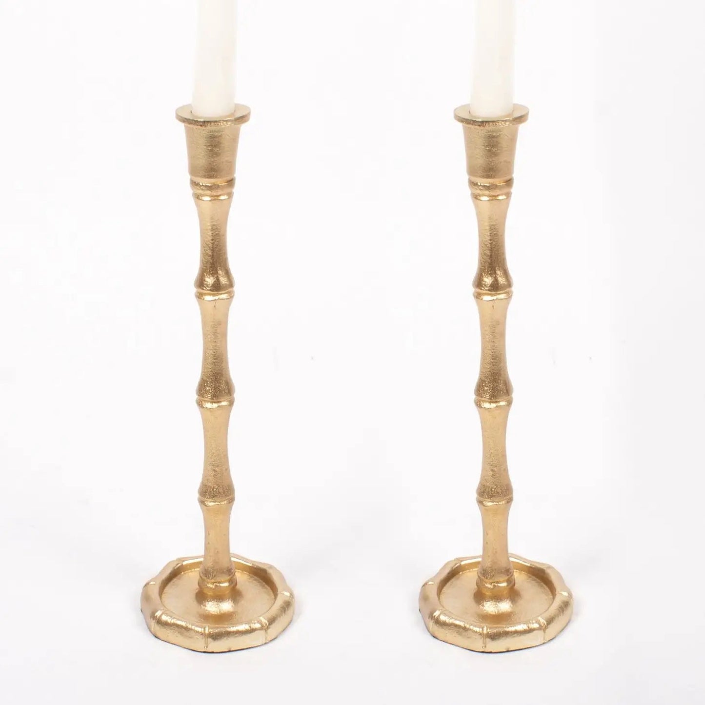 Gold Bamboo Candlestick Set - Mindful Living Home