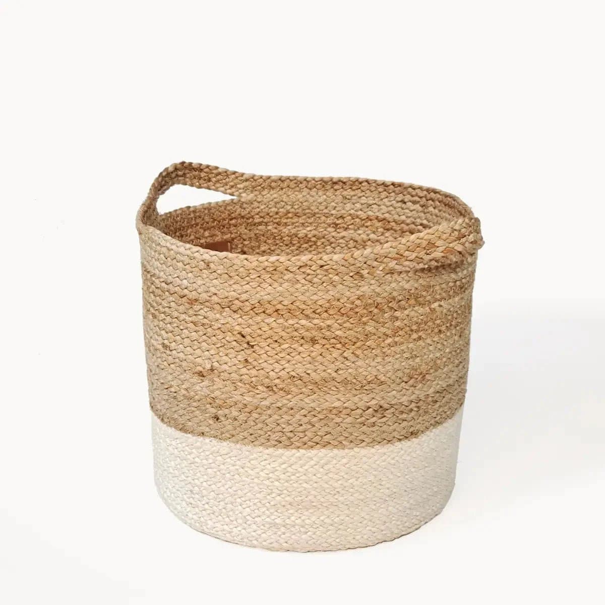 Handwoven Wicker Storage Kata Colorblock Basket - Small - Mindful Living Home