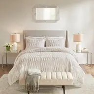 Long Faux Fur Comforter Mini Set, Blush - Mindful Living Home