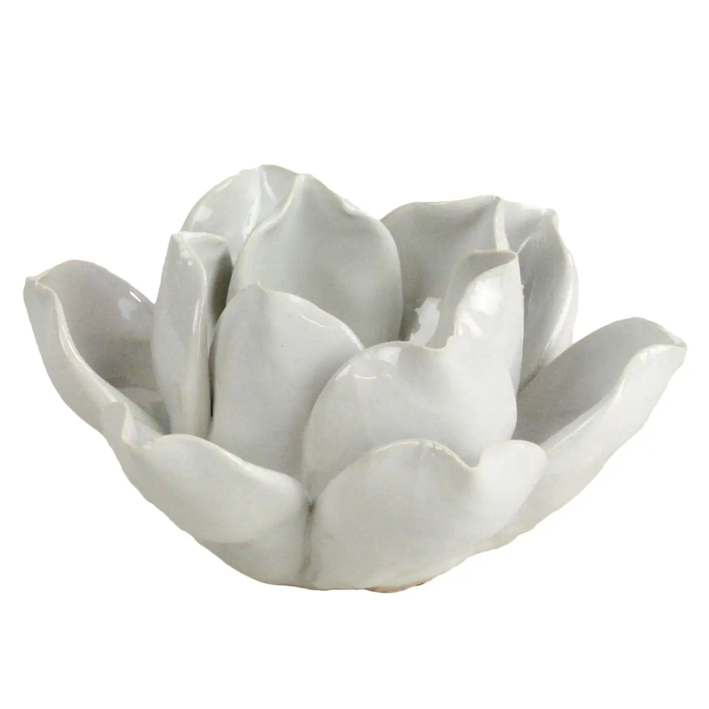 Lotus Tea Light Holder - White - Mindful Living Home