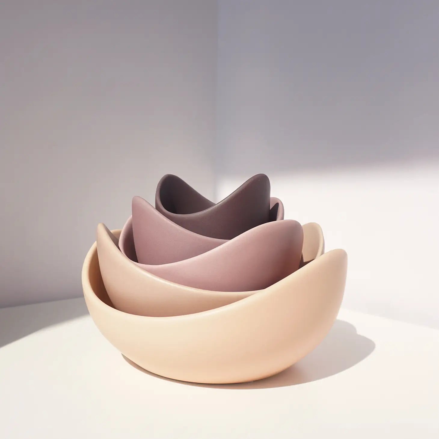 Natalia Ceramic Nesting Bowls, Blush - Mindful Living Home