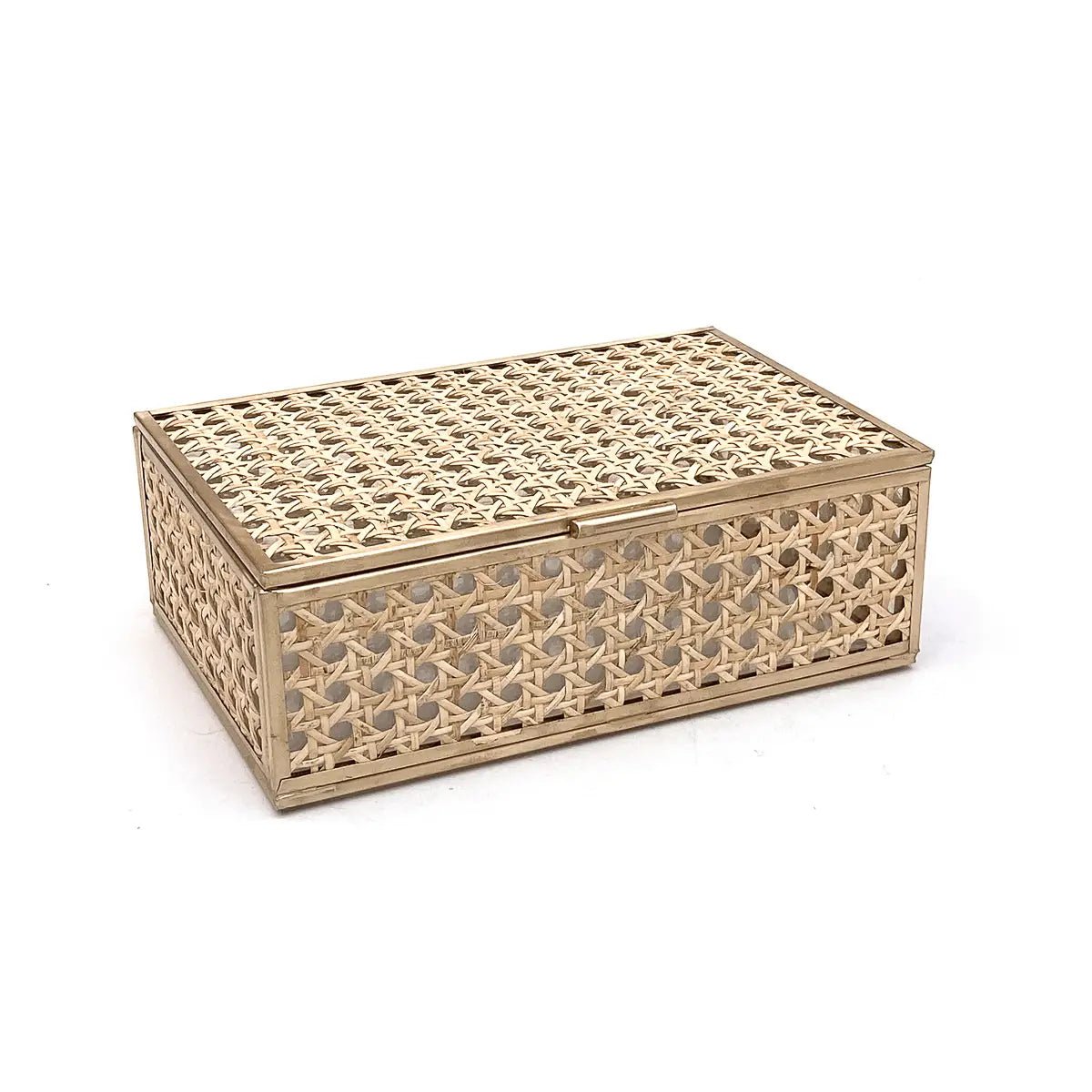 Natural Cane Wicker Jewelry Decor Box - Mindful Living Home