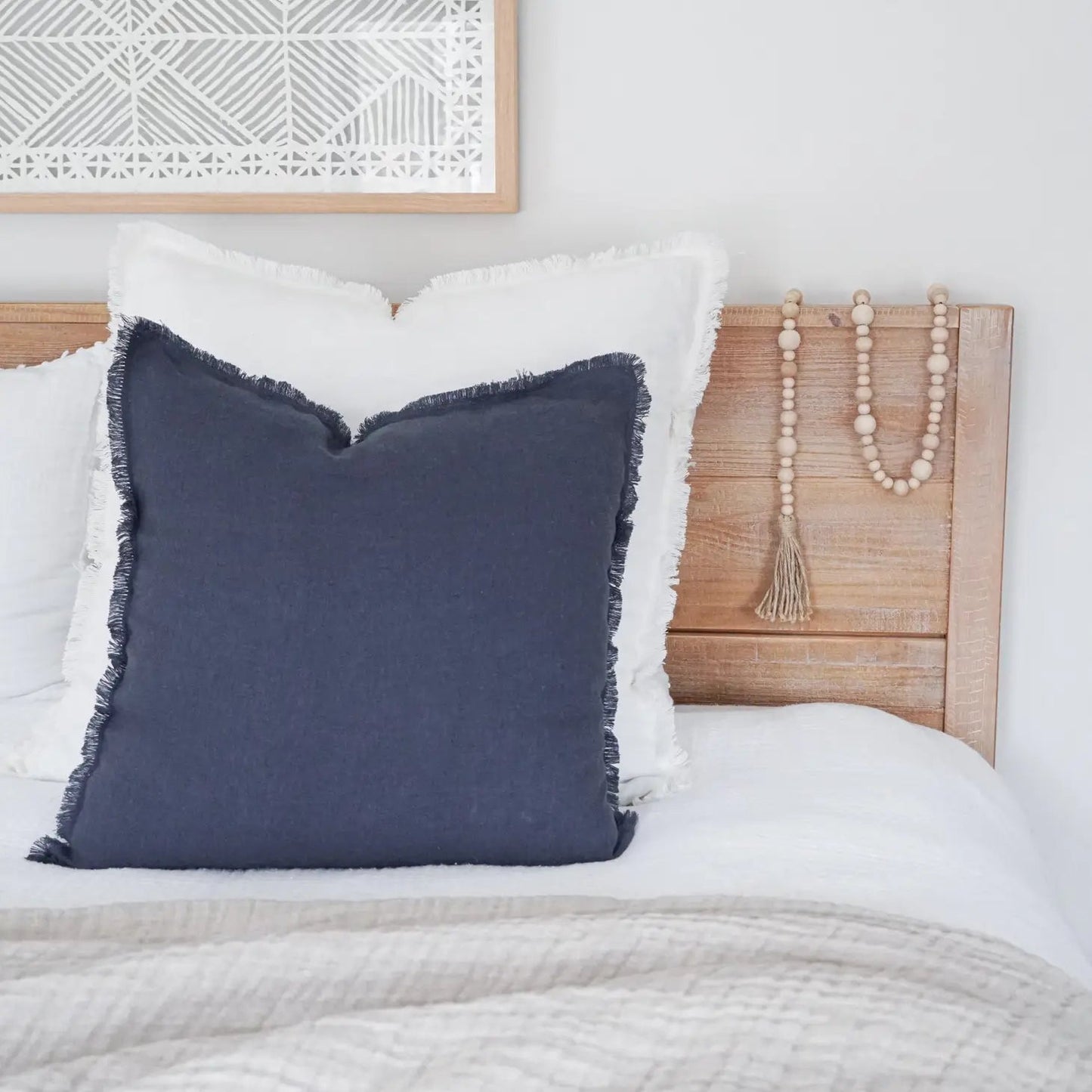 Navy Blue So Soft Linen Pillow Cover - Mindful Living Home