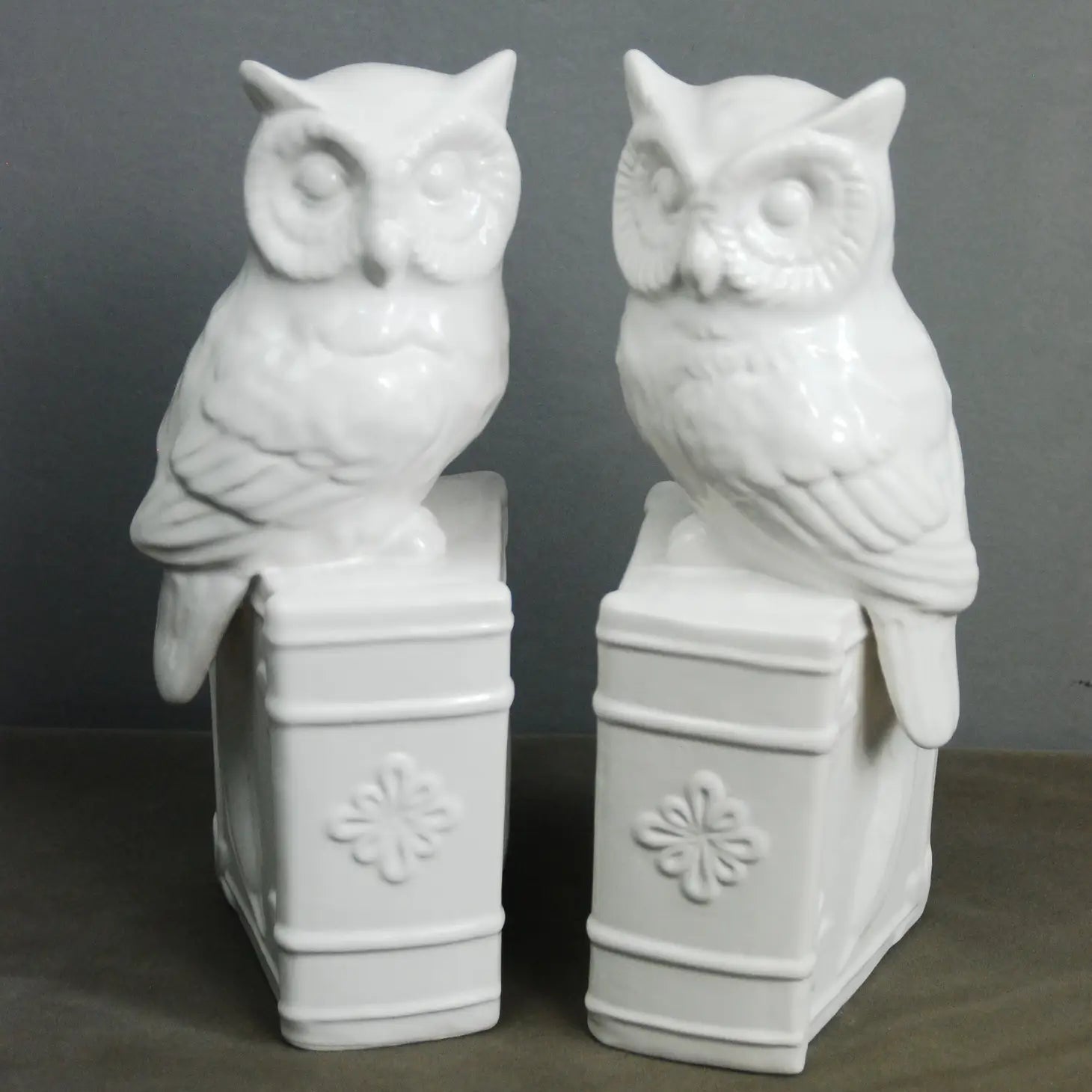 Owl Bone White Bookends - Mindful Living Home