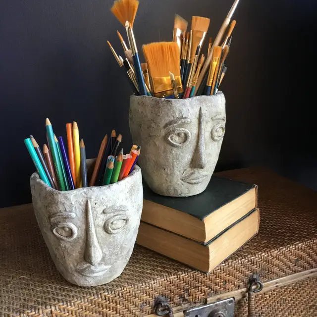 Picasso Cement Planter - Mindful Living Home