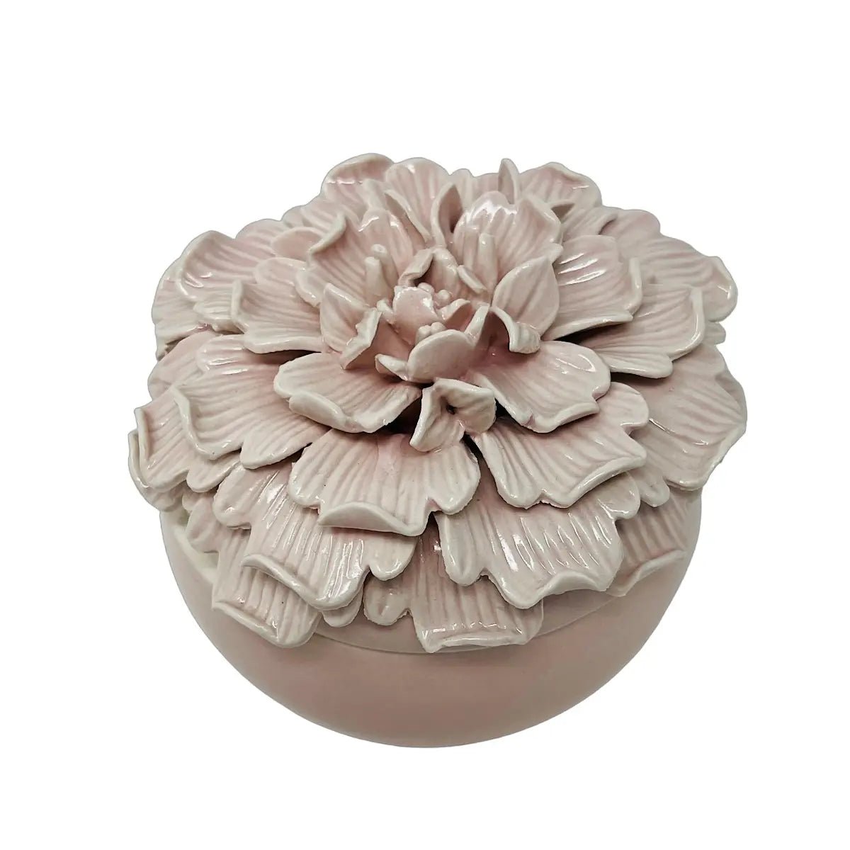 Porcelain Chrysanthemum Jewel Box-Pink - Mindful Living Home