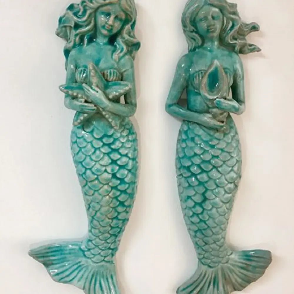 Sea Blue Wall Art Mermaid Figurines - Mindful Living Home