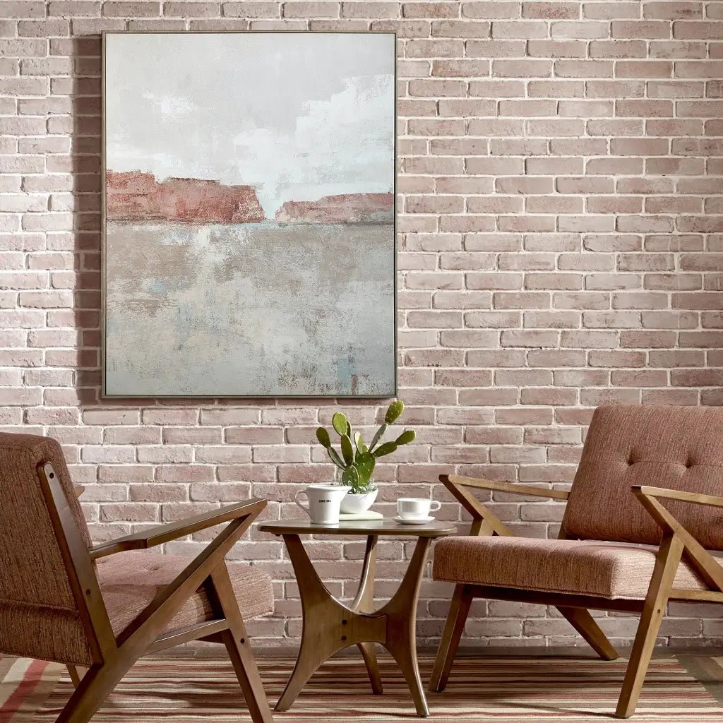 Sedona Transitional 32X40 Framed Pumice Canvas Set - Blush - Mindful Living Home