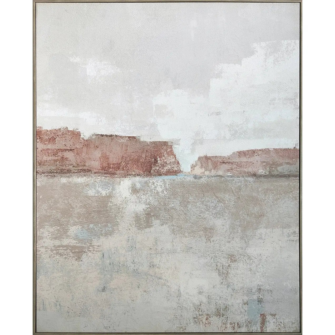 Sedona Transitional 32X40 Framed Pumice Canvas Set - Blush - Mindful Living Home