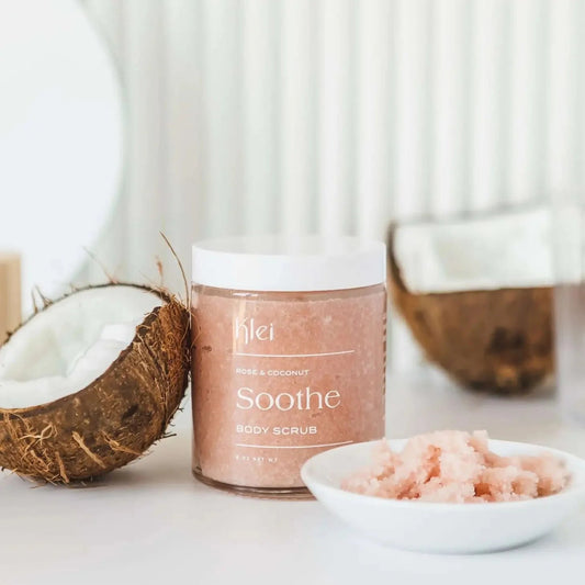 Soothe Rose & Coconut Natural Sugar Body Scrub - Mindful Living Home