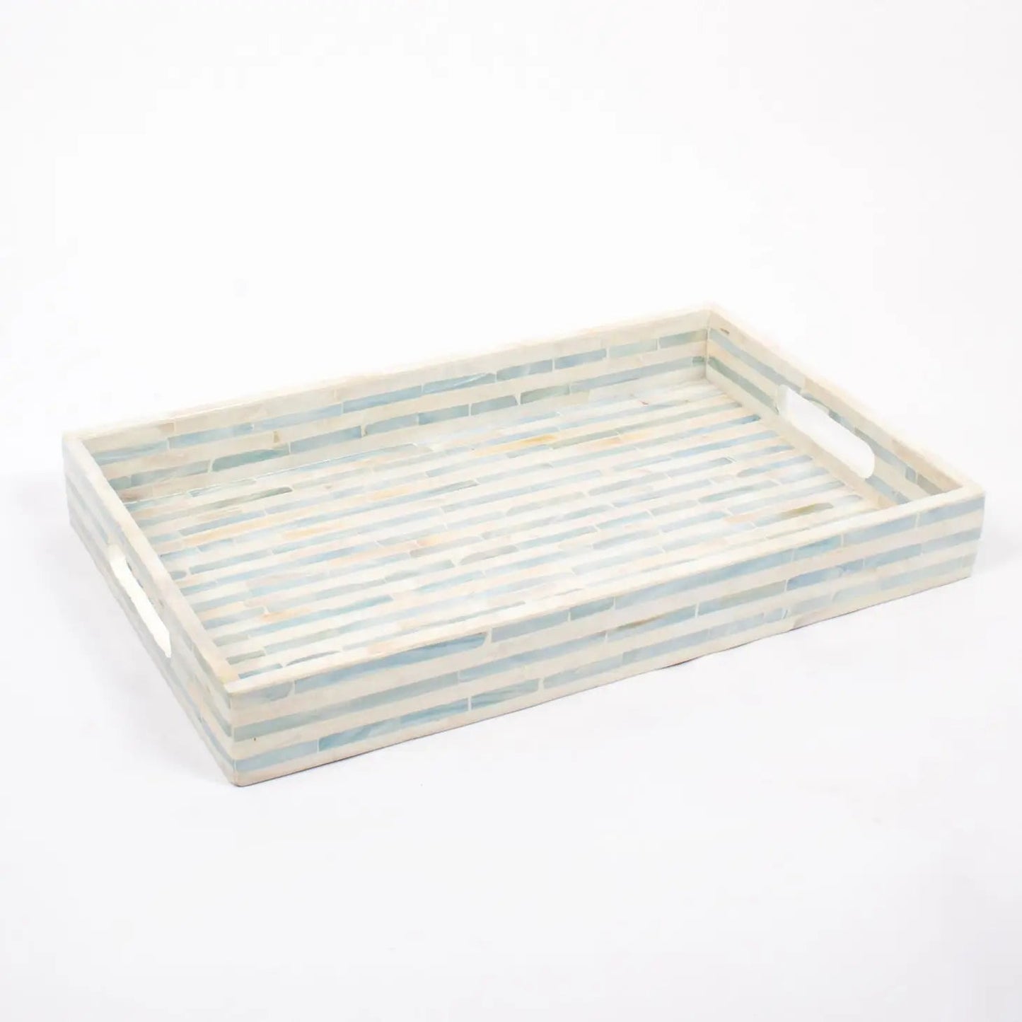 Striped Mother of Pearl Tray - Mindful Living Home